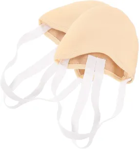 1Pair Modern Dance Shoes Wear Resistant Toe Covers Half Sole Foot Accessory for Indoor Fitness Yoga Dance Non Slip Lightweight Comfortable Breathable Protector for Stability Beige