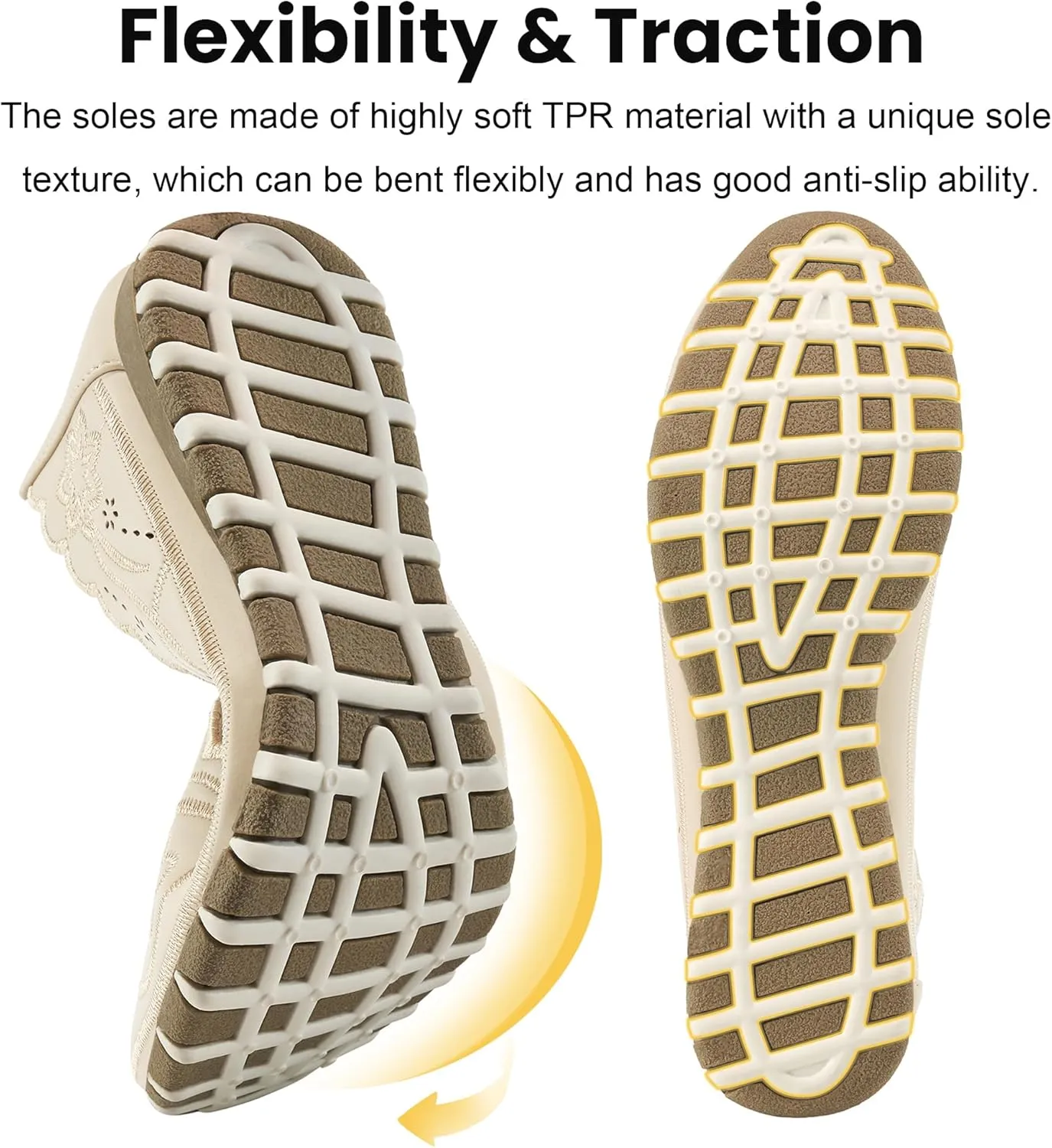 Aomigoct Flats for Women Ballet Shoes: Comfortable Round Toe Dress Womens Flats Casual Slip on Walking Shoes