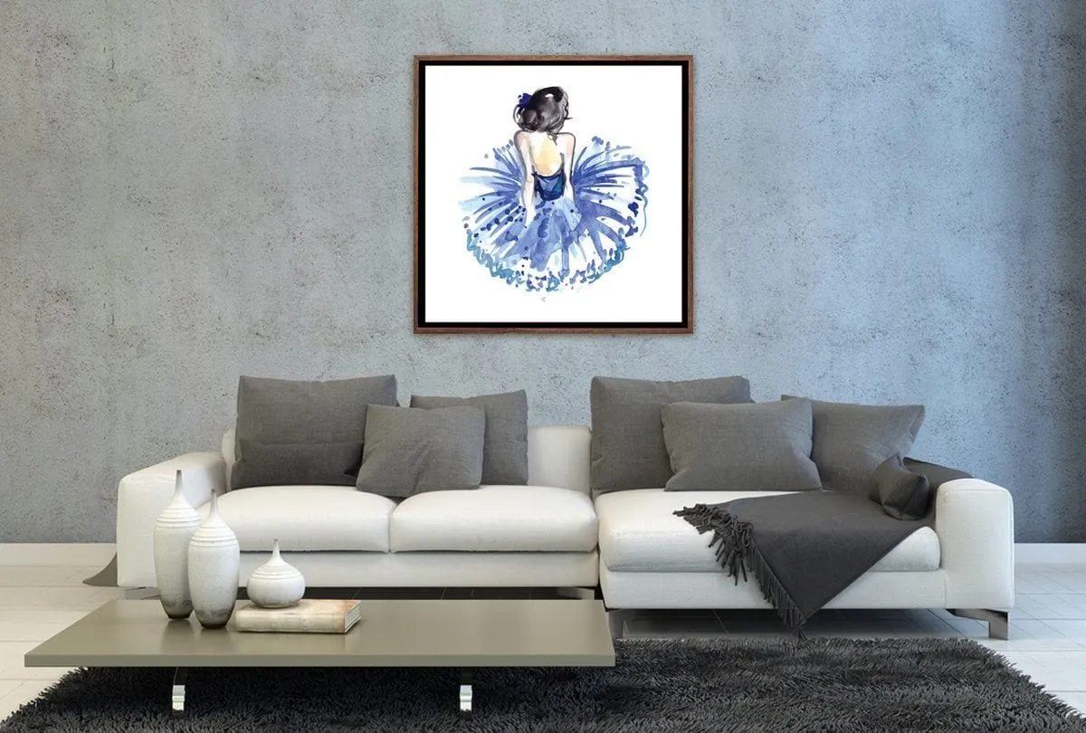 Ballerina Blue 2 | Ballet Wall Art Print