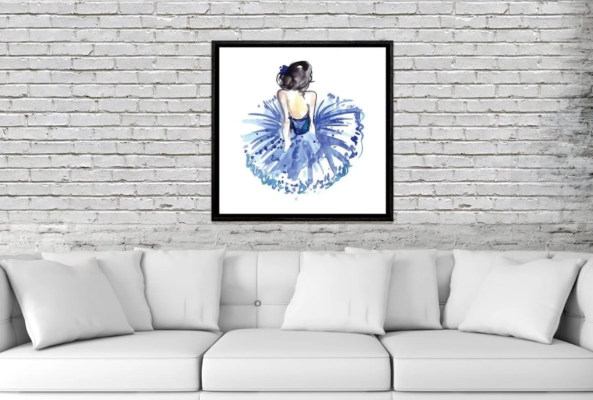 Ballerina Blue 2 | Ballet Wall Art Print