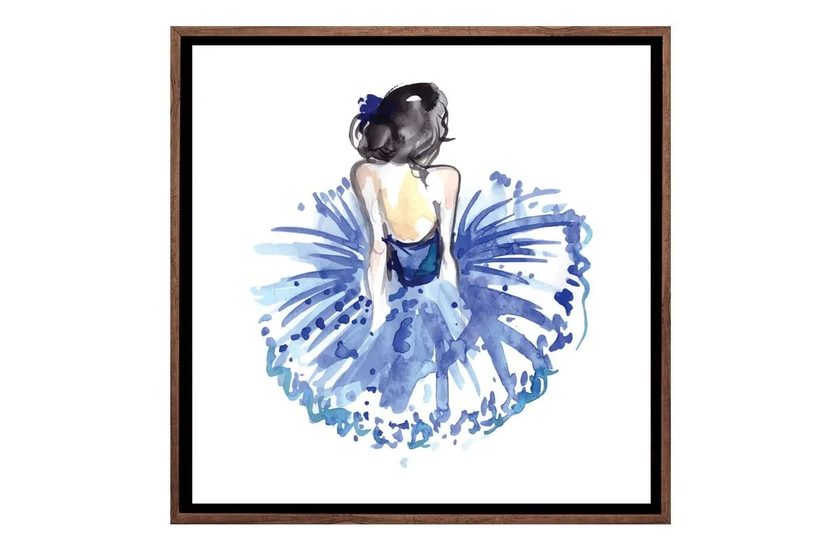Ballerina Blue 2 | Ballet Wall Art Print