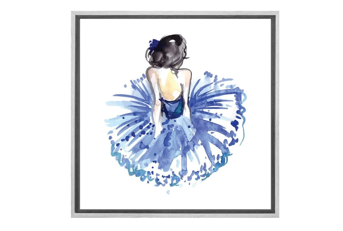 Ballerina Blue 2 | Ballet Wall Art Print