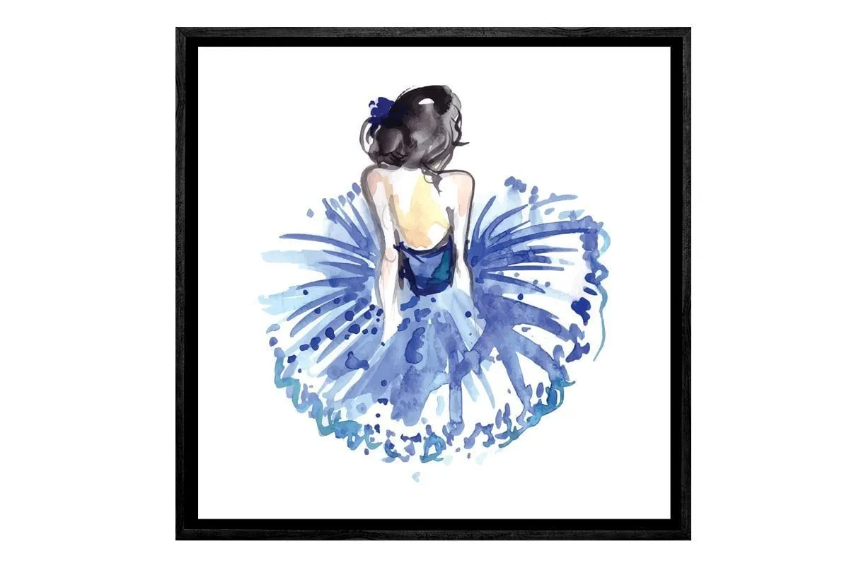 Ballerina Blue 2 | Ballet Wall Art Print
