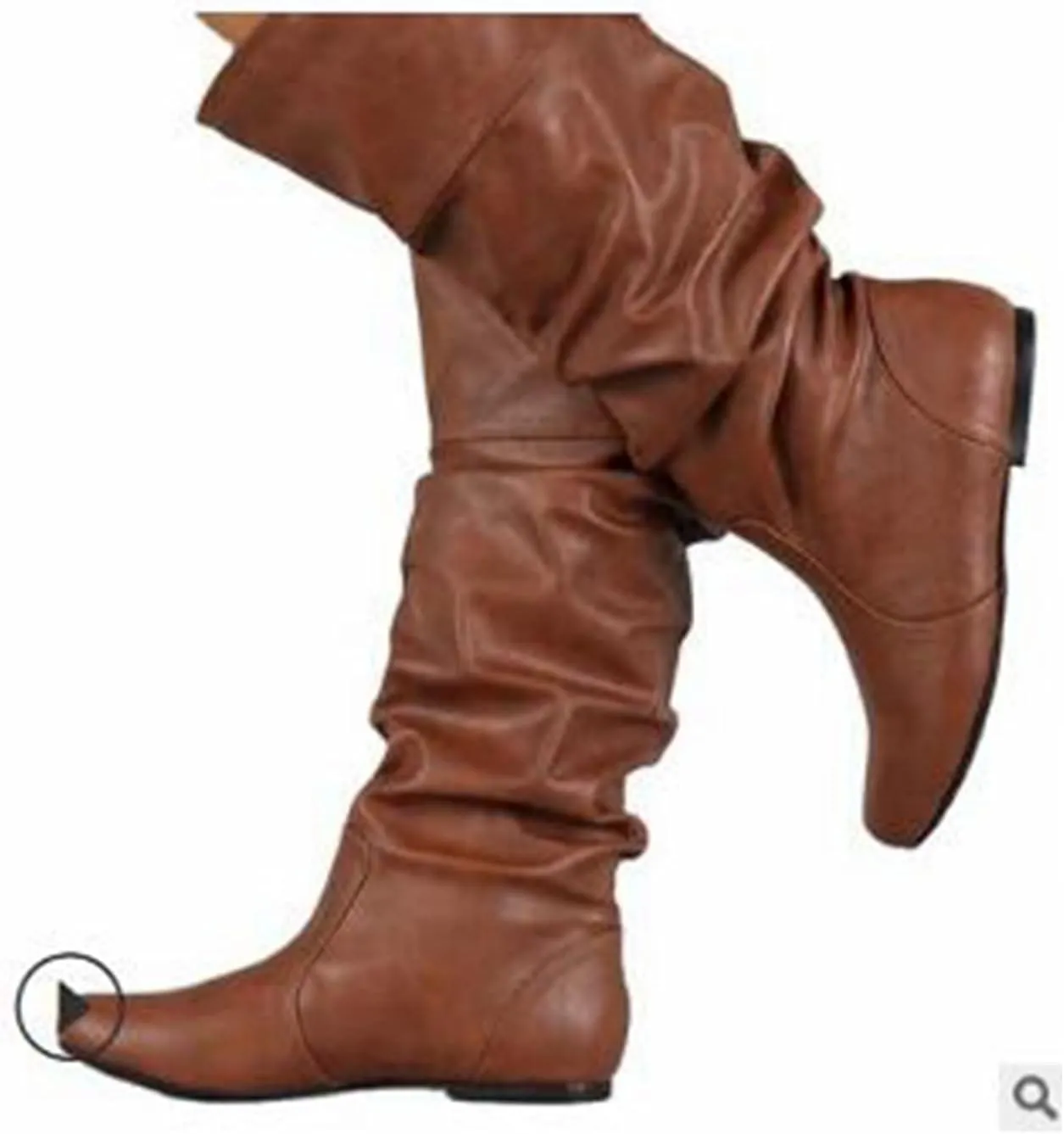 Bcshiye Women's Sexy Thigh High Boots Winter Knee High Flat Wide Mid Calf Boots Comfy Slip On Riding Boots