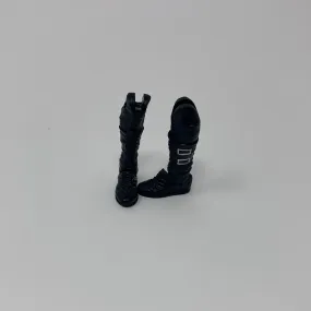 Black Boots with Silver Buckle and Black Pants