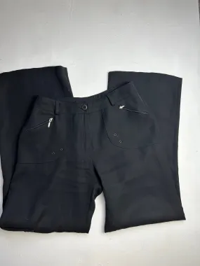 Black low rise office pants (S)