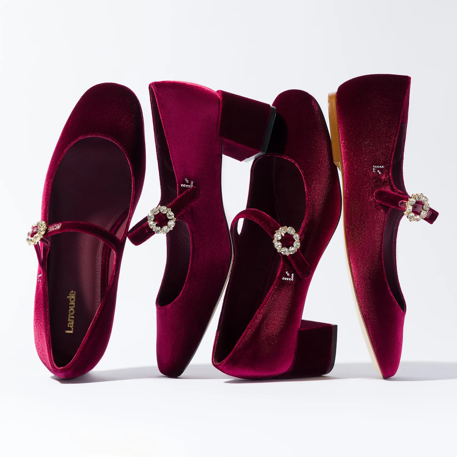 Blair Block Pump In Wine Velvet