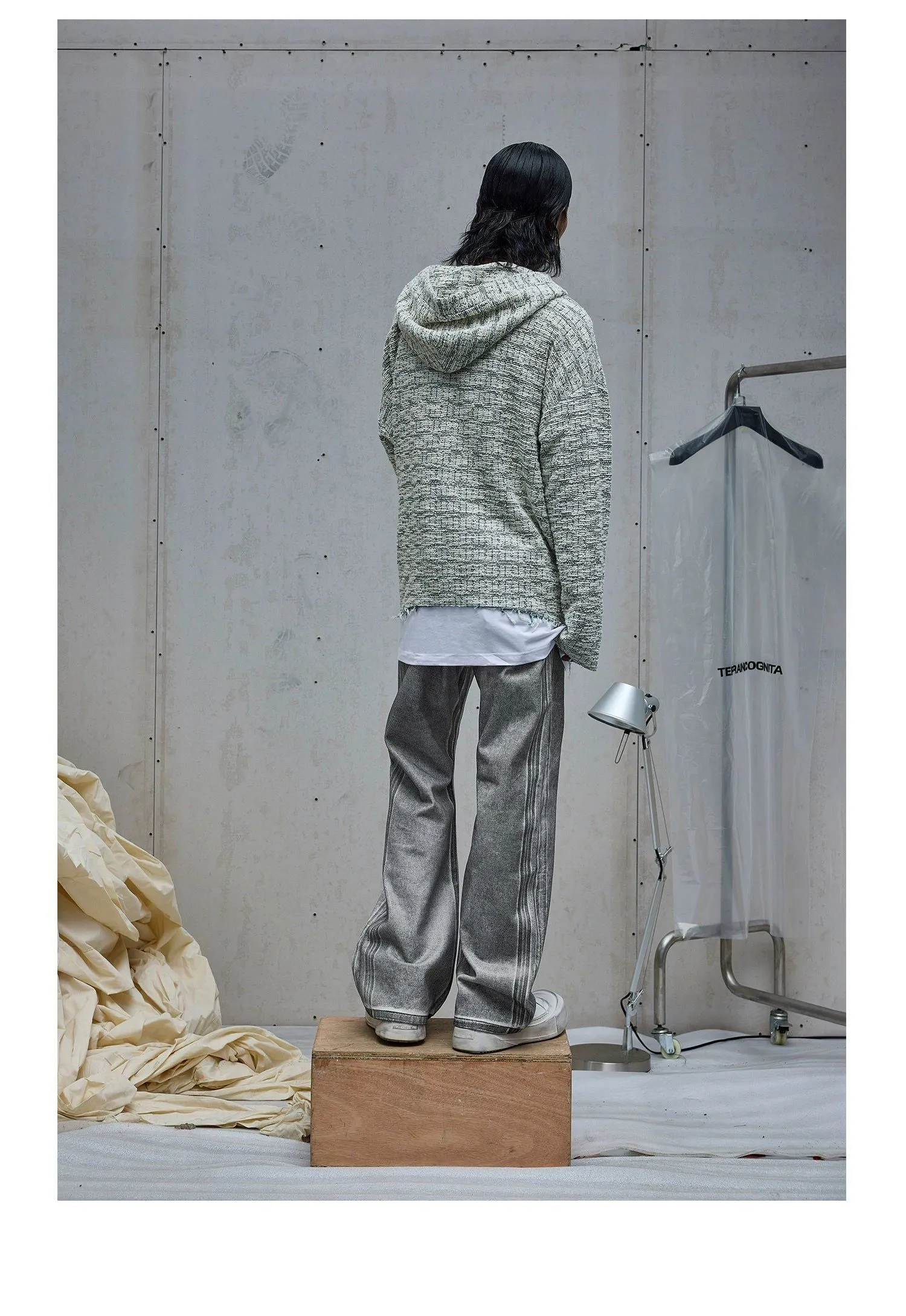 Casual Tweed Hoodie