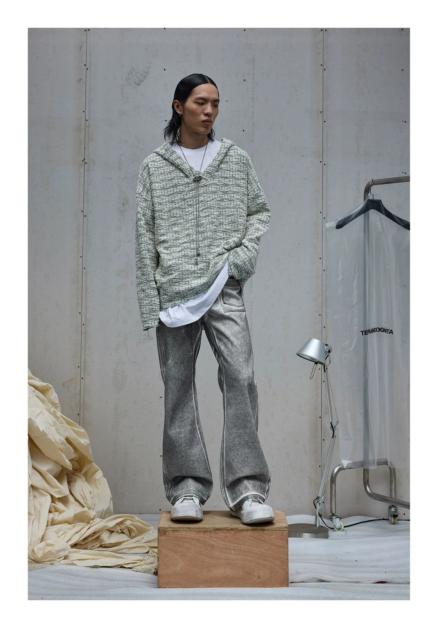 Casual Tweed Hoodie