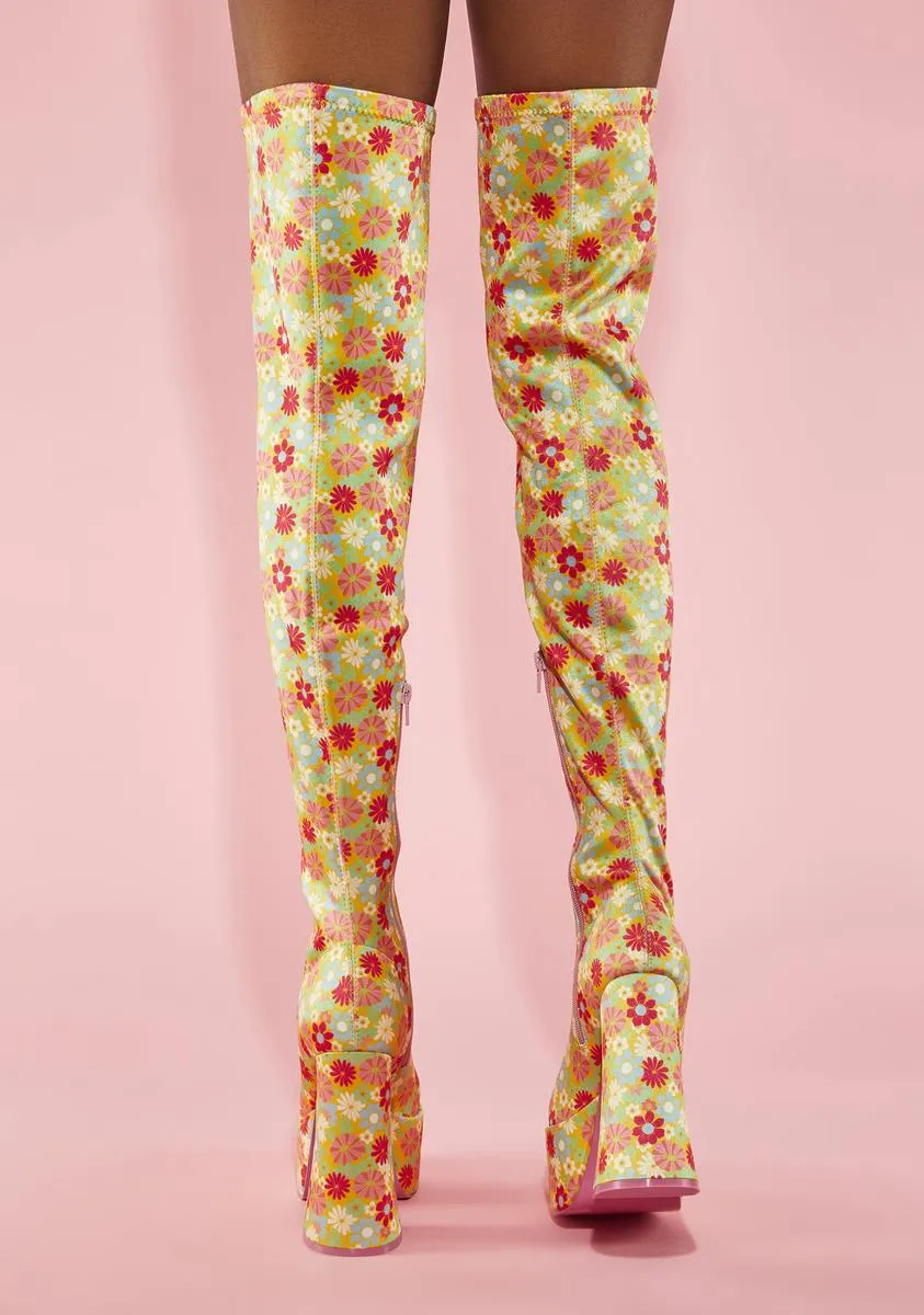 Daze Tripper Thigh High Boots