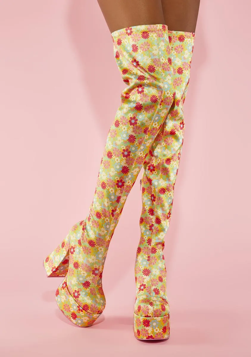 Daze Tripper Thigh High Boots