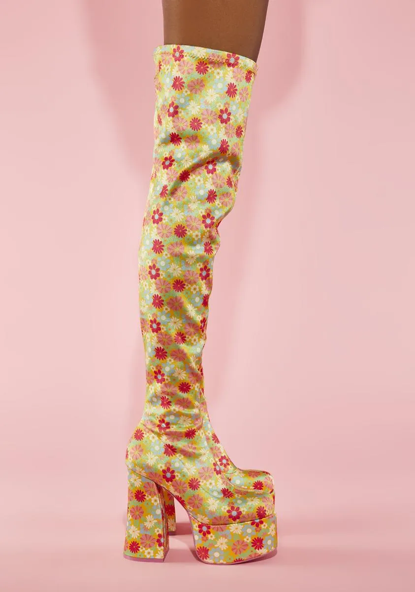 Daze Tripper Thigh High Boots