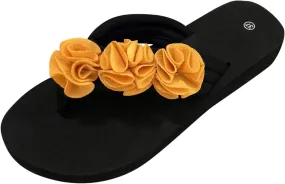 Flip Flops for Women Wedge High Heel Flipflops Sandals Flower Platform Comfort Slippers Summer Beach Thong Sandals