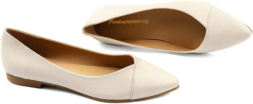 FUNKYMONKEY Women's Classic Ballet Flats Casual Comfort Slip On Flats Shoes