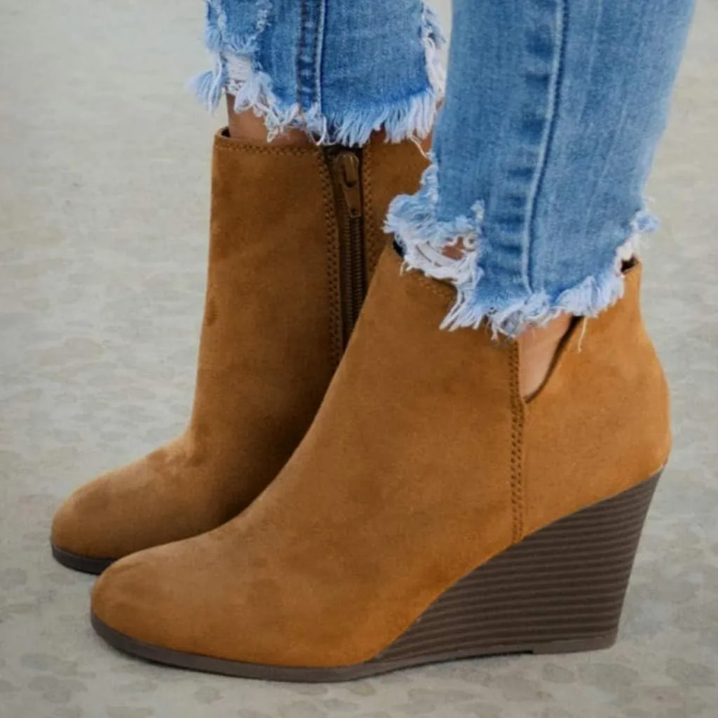 Gibobby Ankle Booties for Women Low Heel,Womens Ankle Boots Pointed Toe Faux Stacked Chunky Heels Tassels Side Zipper Booties