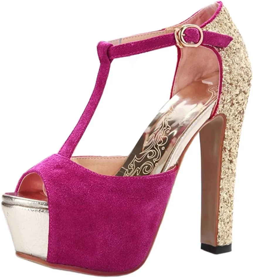 Gracemee Women Fashion Sandals Block High Heels