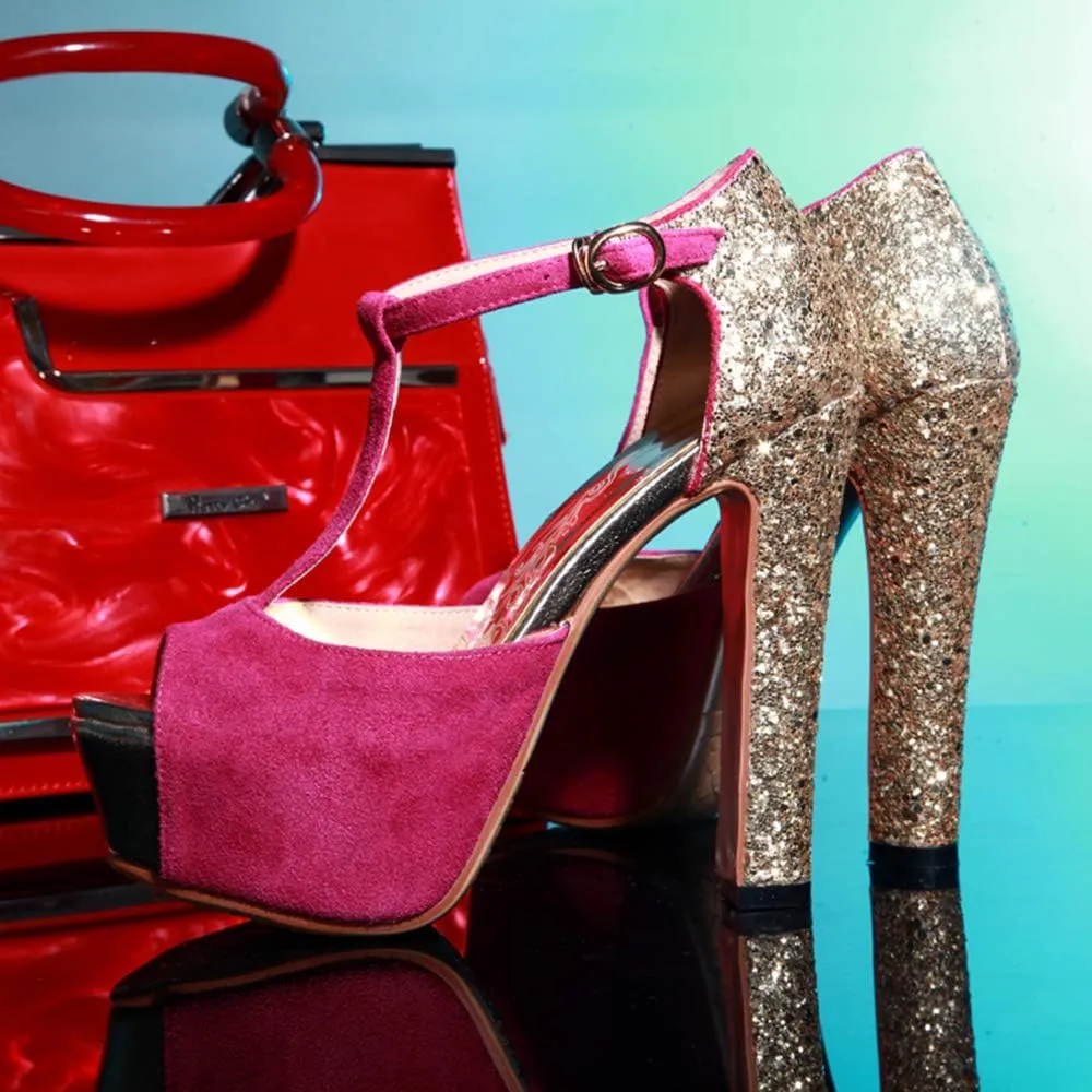 Gracemee Women Fashion Sandals Block High Heels