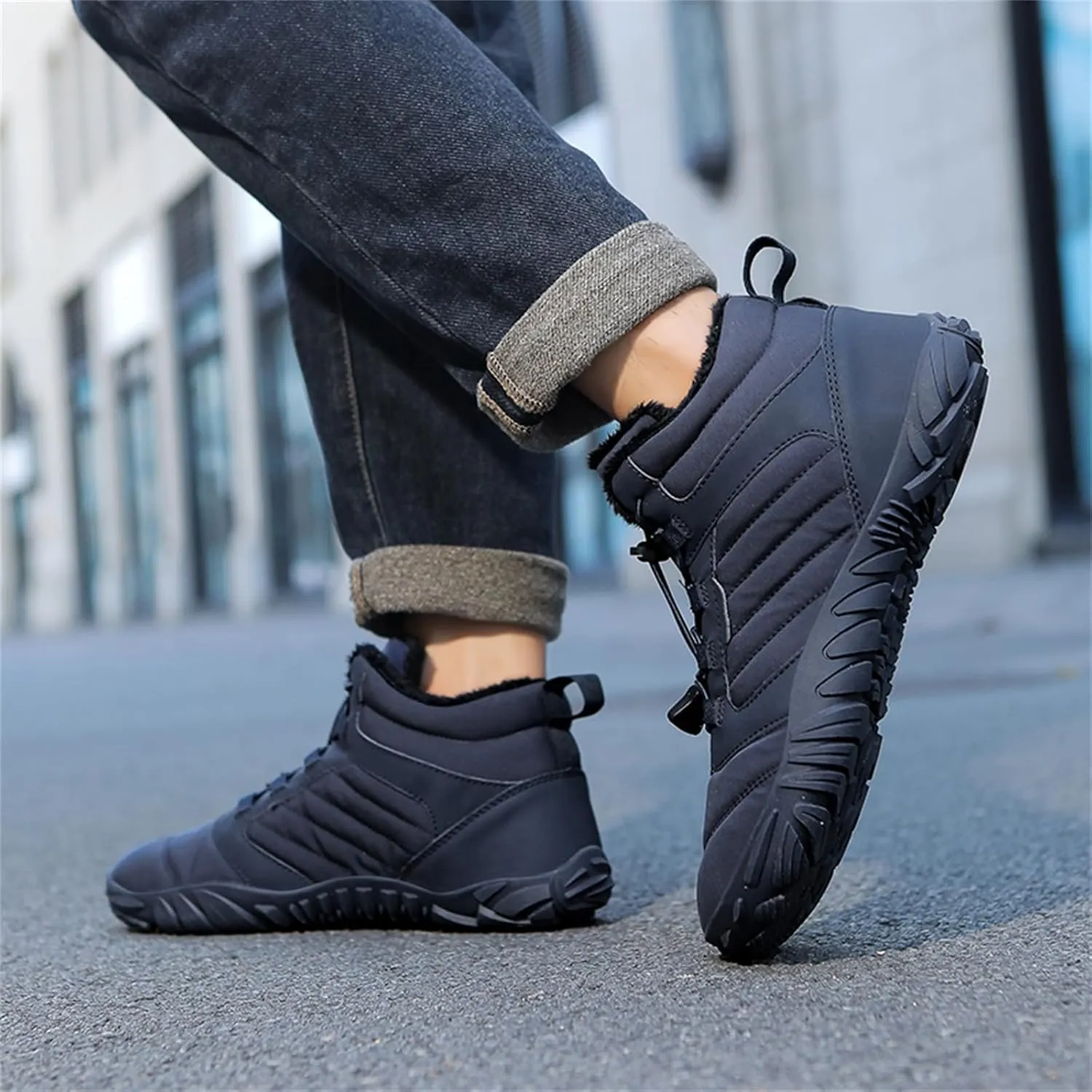 Hike Winter Footwear Barefoot Boots Mens Womens Non-Slip and Comfortable Winter Barefoot Shoes Provide Warmth and Support Zero Drop Sole Hike Shoes for Hiking Walking Outdoor