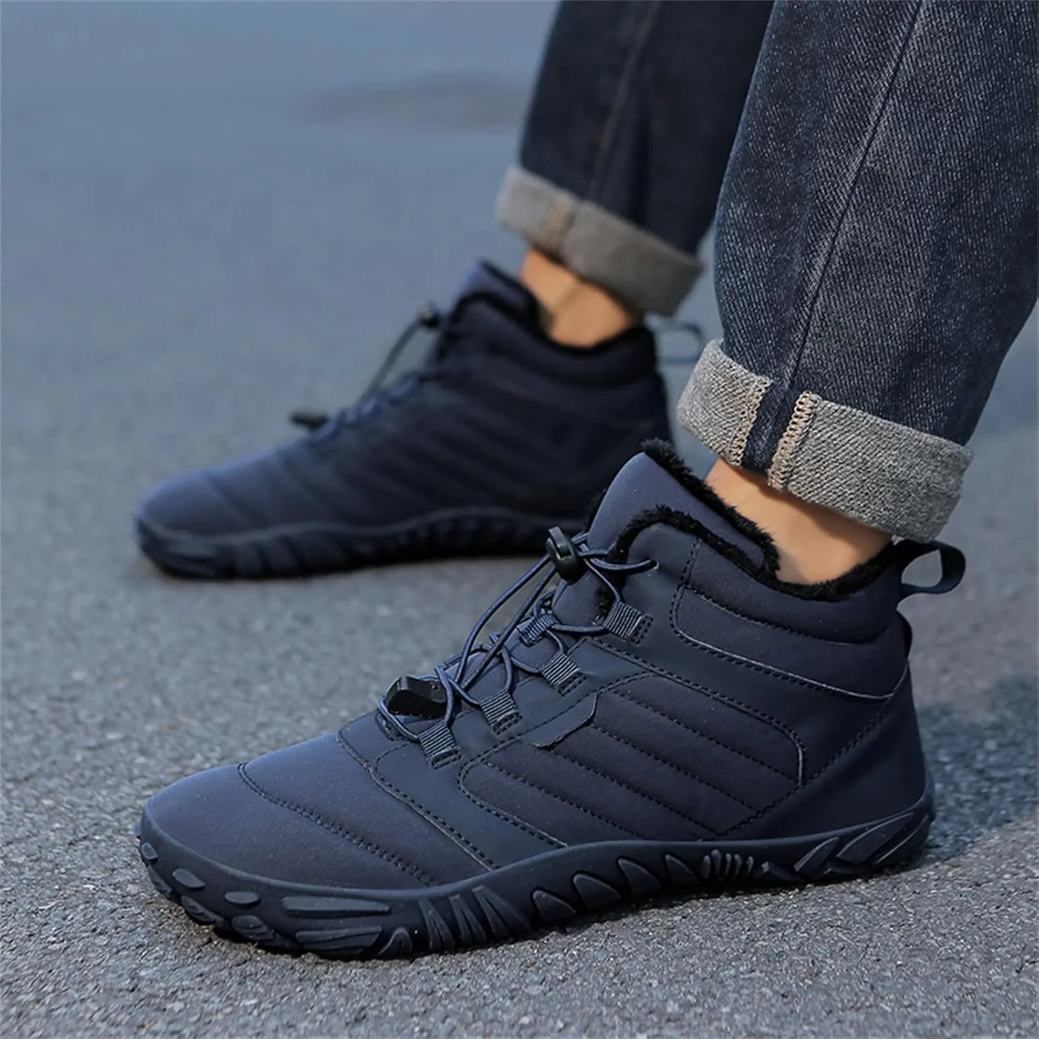 Hike Winter Footwear Barefoot Boots Mens Womens Non-Slip and Comfortable Winter Barefoot Shoes Provide Warmth and Support Zero Drop Sole Hike Shoes for Hiking Walking Outdoor