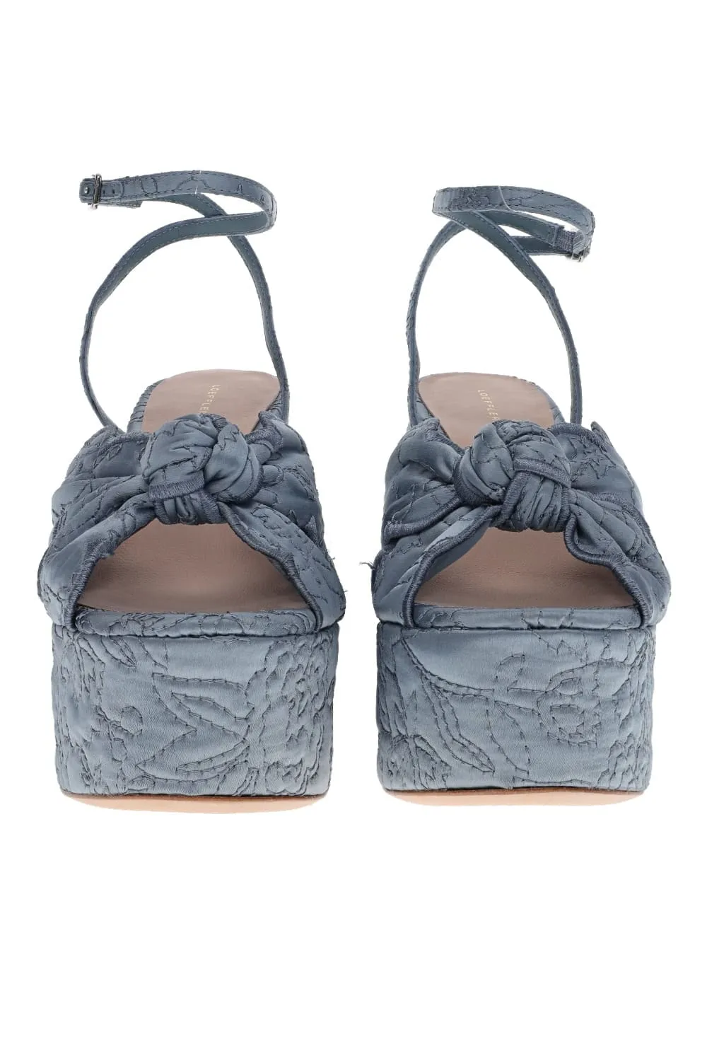 Isabel Quilted Satin Platform Heels