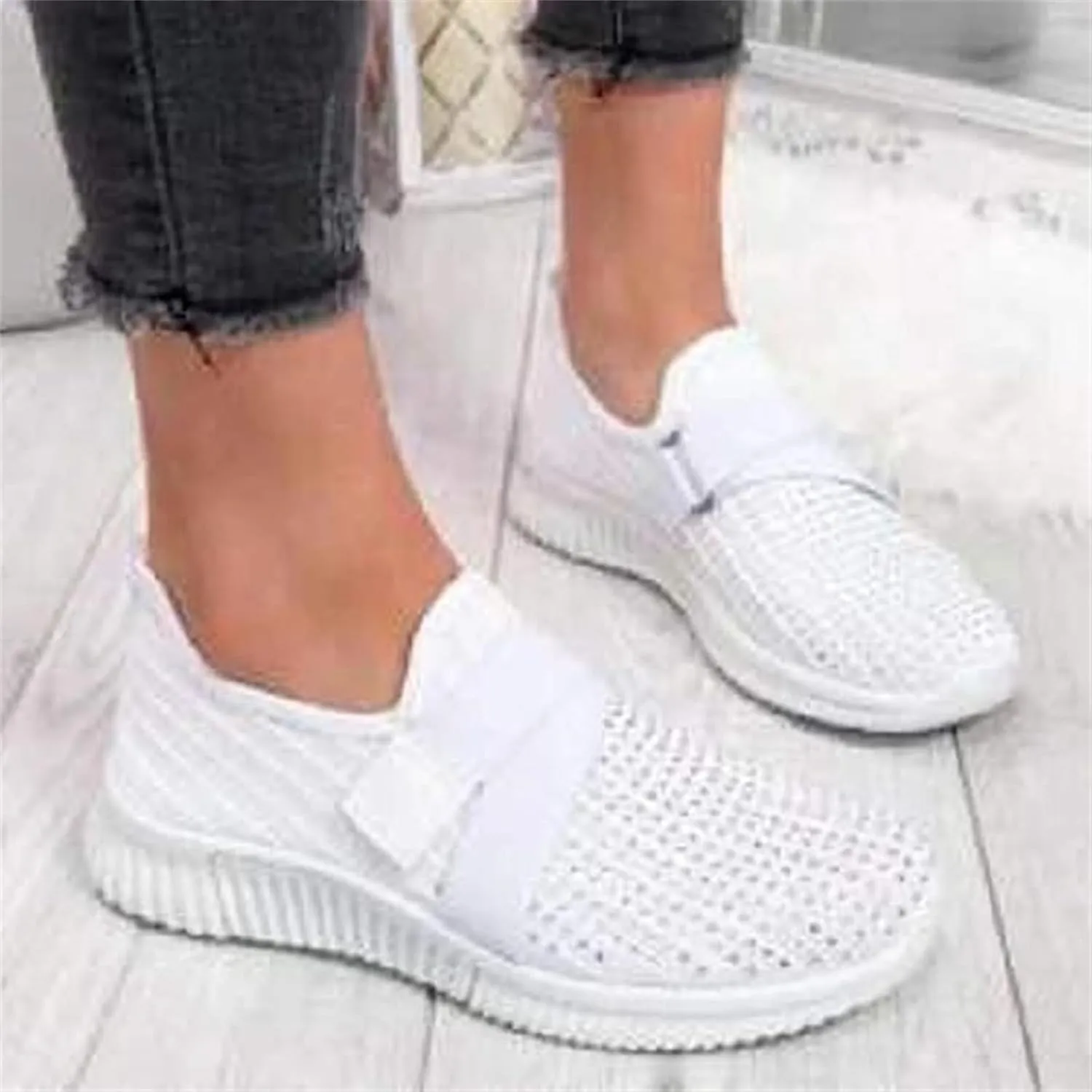 Ladmiple Running Shoes Womens Slip On Fashion Tennis Sport Gym Jogging Walking Comfortable Athletic Fitness Sneakers