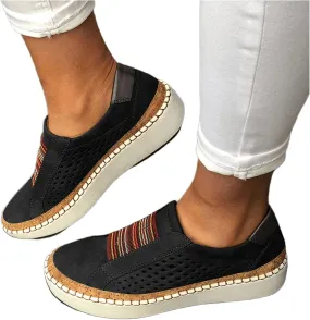 Ladmiple Sneakers For Women Slip On Wide Width Low Top Canvas Shoes Dressy Casual Summer Fashion Walking Flats Loafers