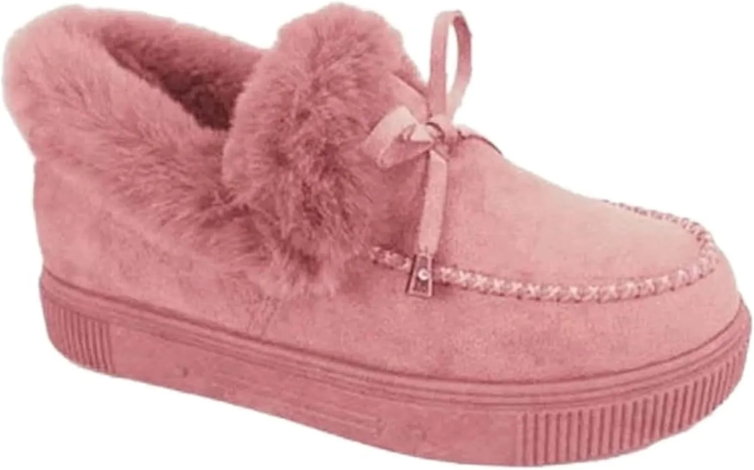 Lausiuoe Boots For Women Ankle Booties Winter Fuzzy Warm Fluffy House Shoes Silp On Comfortable Casual Loafers Slippers