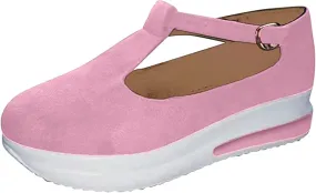 Lausiuoe Sneakers For Women Platform Slip On Fashion Canvas Shoes Lightweight Non-Slip Casual Comfortable Walking Flat Loafer