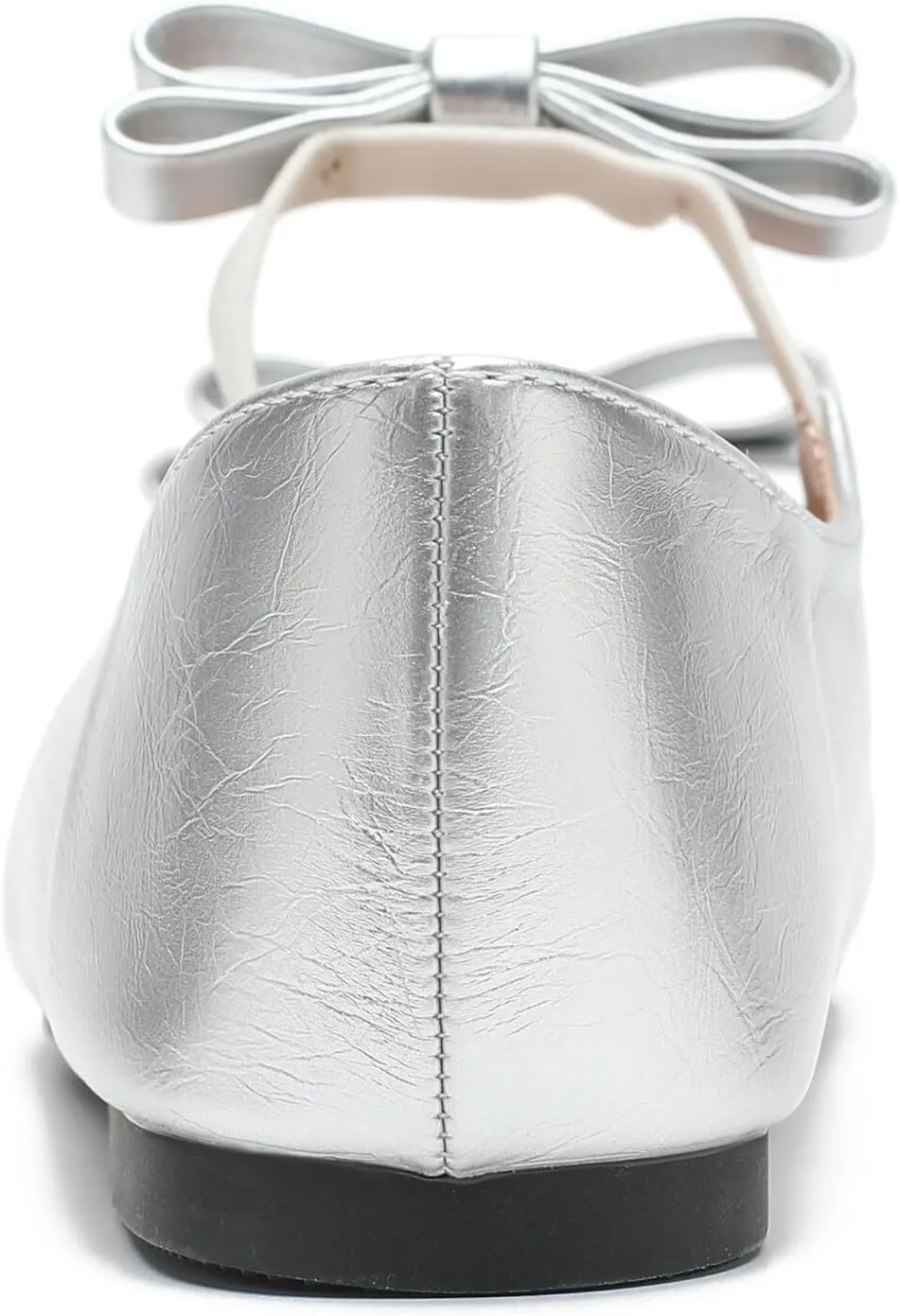 LIURUIJIA Women's Ballet Flats with Bow Square Toe Casual Comfortable Retro Mary Jane Lolita Dress Shoes