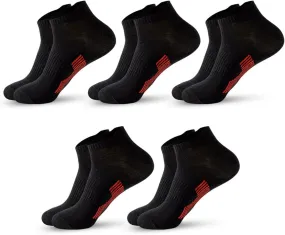 Mens Ankle Athletic Socks Low Cut Breathable Running Socks Cushioned Arch Sport Cotton Casual Socks 6-12 (5 Pairs)