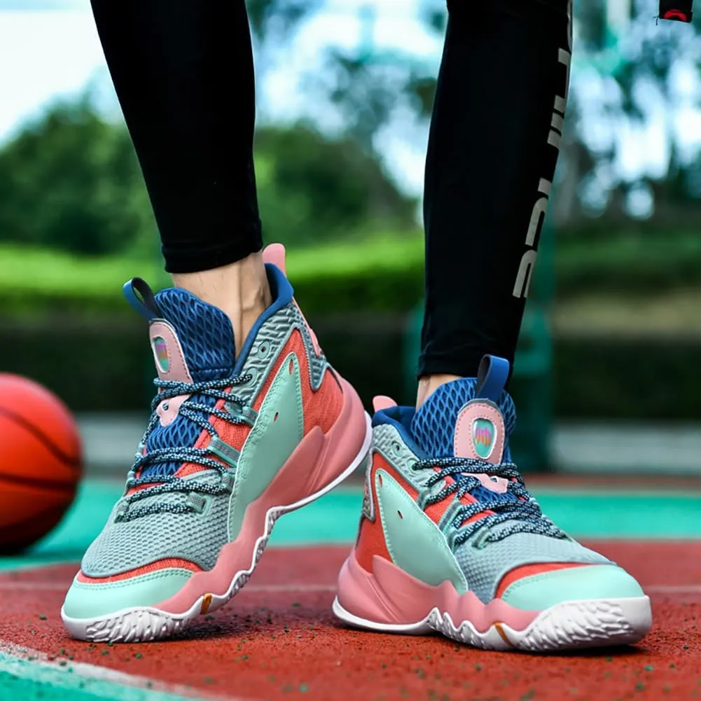 Men's High - Top Non - Slip Breathable Basketball Shoes - Professional Performance Sports Boots