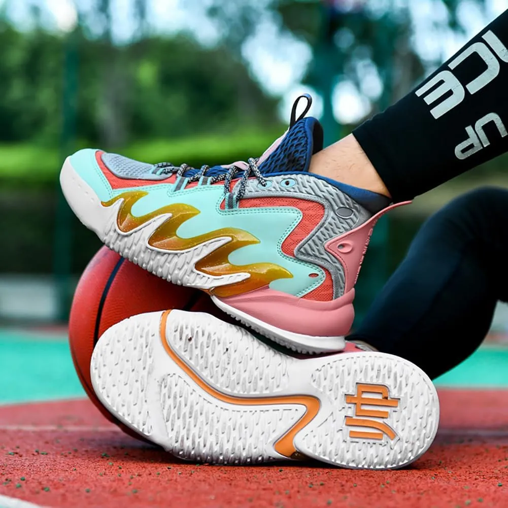 Men's High - Top Non - Slip Breathable Basketball Shoes - Professional Performance Sports Boots