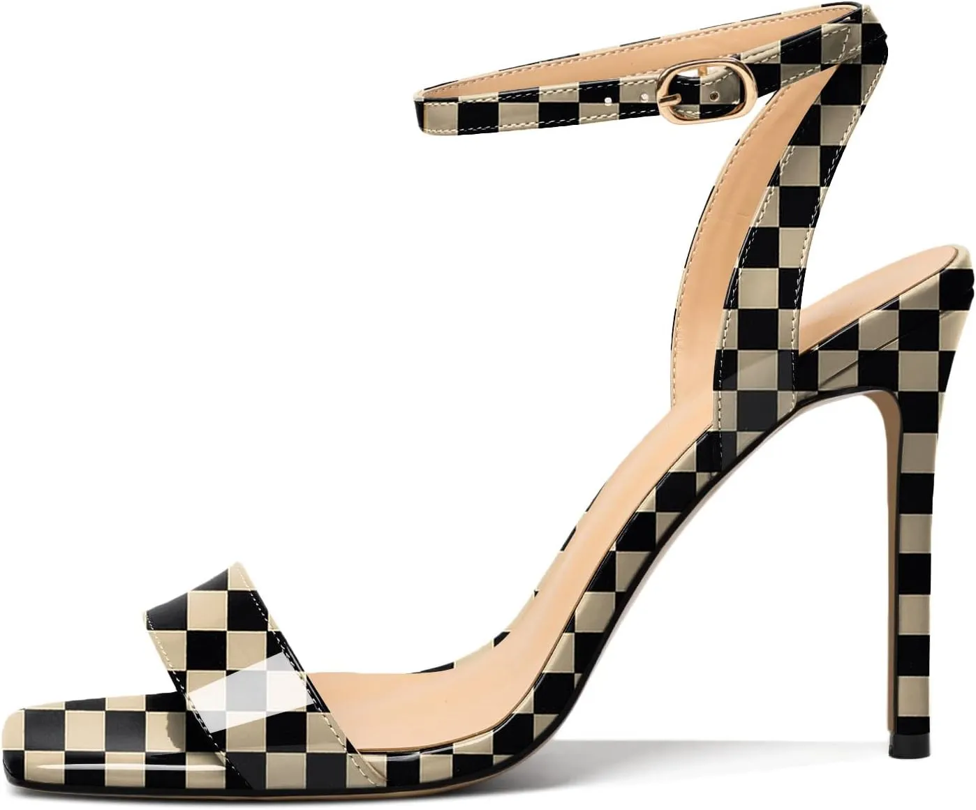 Mettesally Womens High Heel Sandals Open Toe Stilettos Slingback Crisscross Ankle Strap Heeled Sandals Prom Wedding Shoes