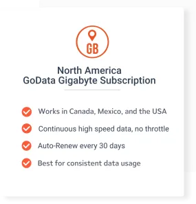 North America GoData 10GB Subscription: 12 Months