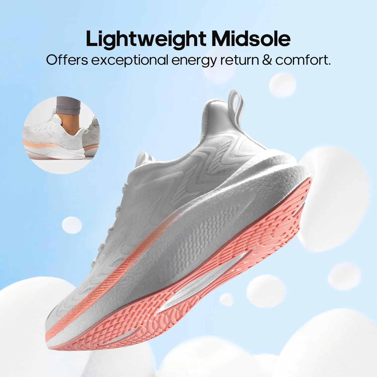 NORTIV 8 Women's Running Walking Tennis Shoes Comfortable Non-Slip FlyLife Breathable Athletic Workout Gym Cross Trainer Sports Sneakers