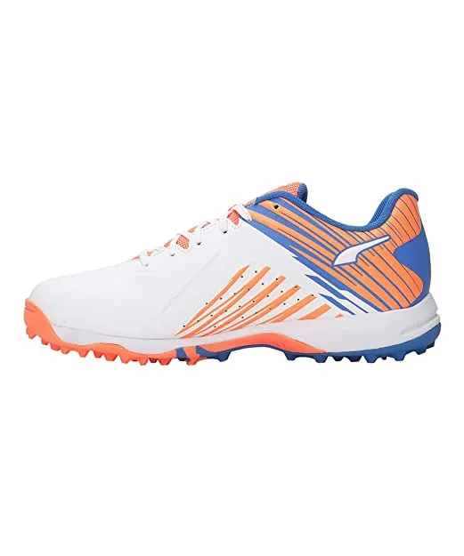 Puma Mens 22 Fh Rubber Vk Cricket Shoe (White-Bluemazing-Neon Citrus)