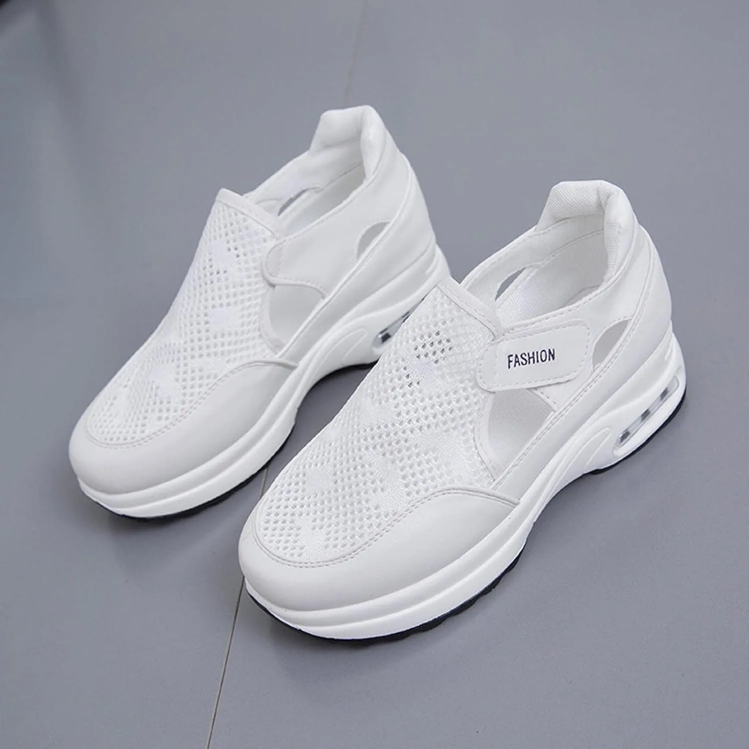 Running Shoes for Women Trendy Hollow Out Sneakers Slip on Canvas Shoe Fashion Casual Summer Comfy Walking Platform Loafers Footwear