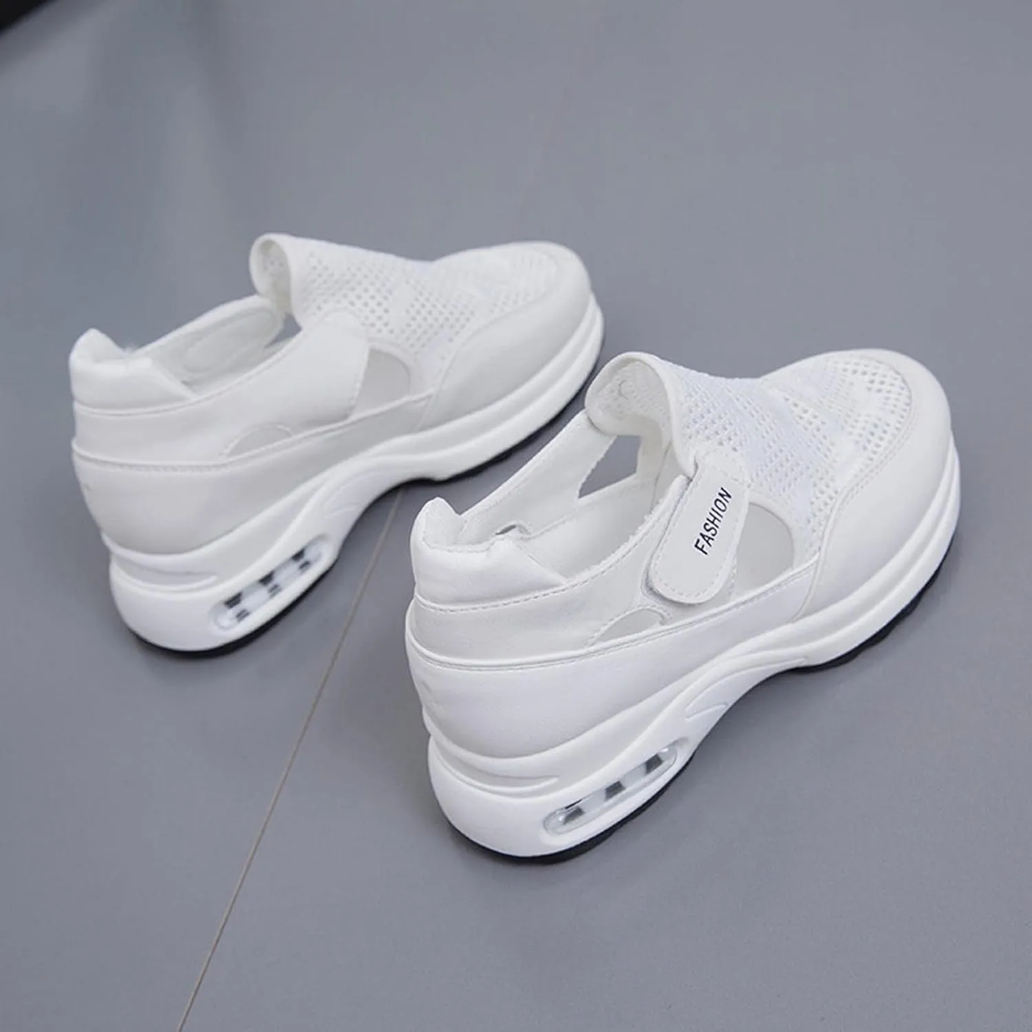 Running Shoes for Women Trendy Hollow Out Sneakers Slip on Canvas Shoe Fashion Casual Summer Comfy Walking Platform Loafers Footwear