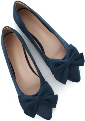 Stunner Womens Flats Fashion Pointed Toe Bowknot Ballet Flats Cute Slip On Dress Flats Comfortable Party Wedding Flats