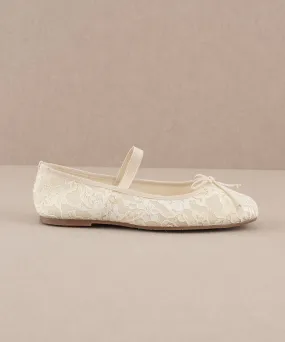The Bisbee Beige | Lace Ballet Flats