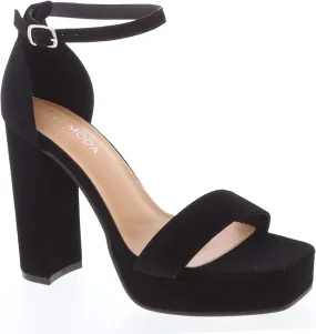 TOP Moda Women's Platform Chunky High Heel Sexy Sandals Ankle Strap Open Toe Heeled Shoes