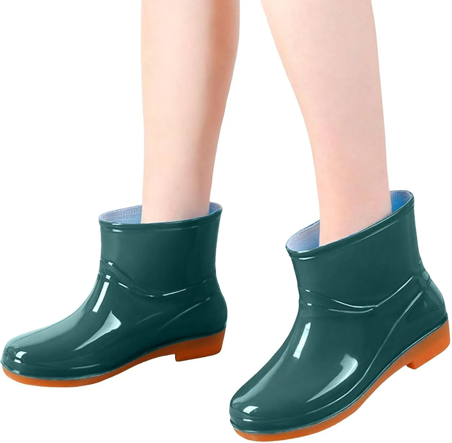 Women Waterproof Rain Boots Work Ankle Boots Rubber Non-slip Garden Shoes Car Wash Footwear for Lawn Care,Gardening
