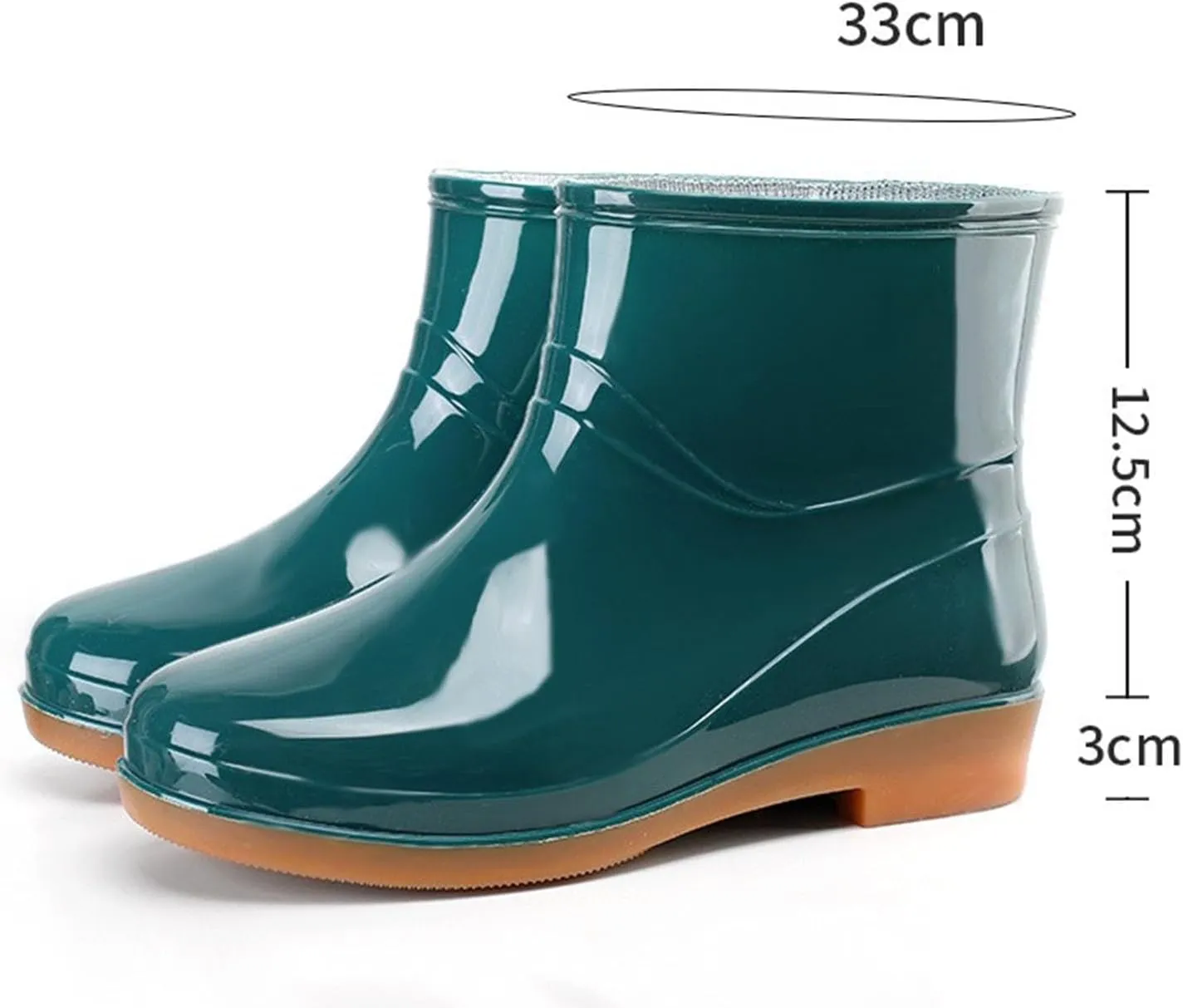 Women Waterproof Rain Boots Work Ankle Boots Rubber Non-slip Garden Shoes Car Wash Footwear for Lawn Care,Gardening
