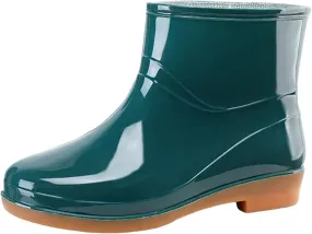 Women Waterproof Rain Boots Work Ankle Boots Rubber Non-slip Garden Shoes Car Wash Footwear for Lawn Care,Gardening