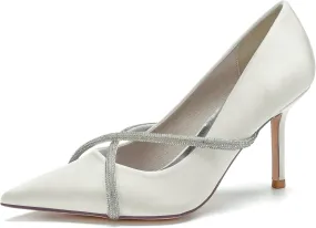 Women's Classic Closed Pointed Toe Stiletto High Heels Pumps Shoes for Party Evening Wedding