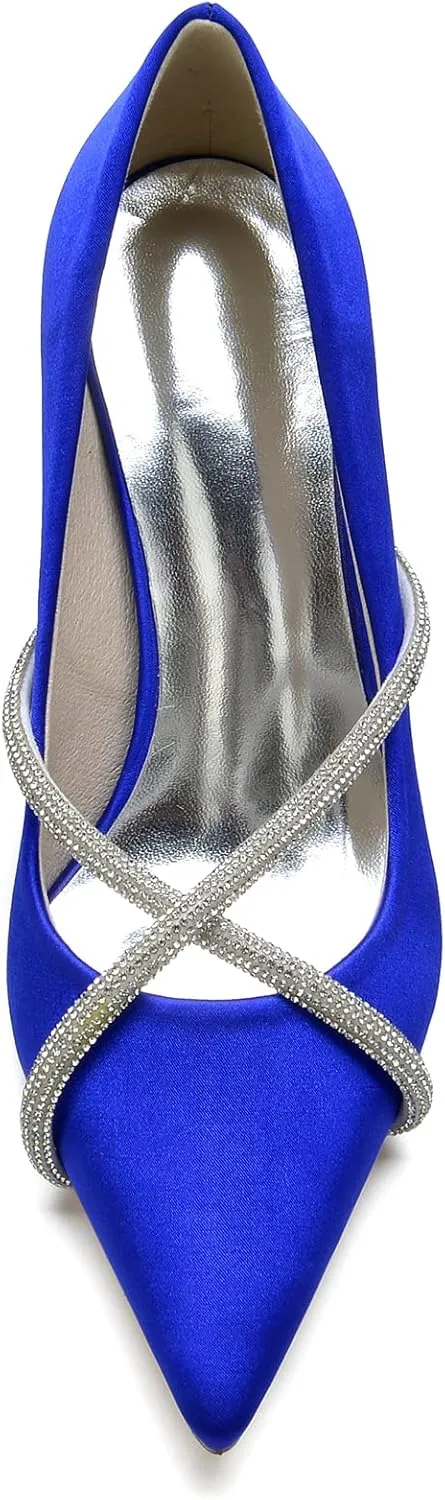 Women's Classic Closed Pointed Toe Stiletto High Heels Pumps Shoes for Party Evening Wedding