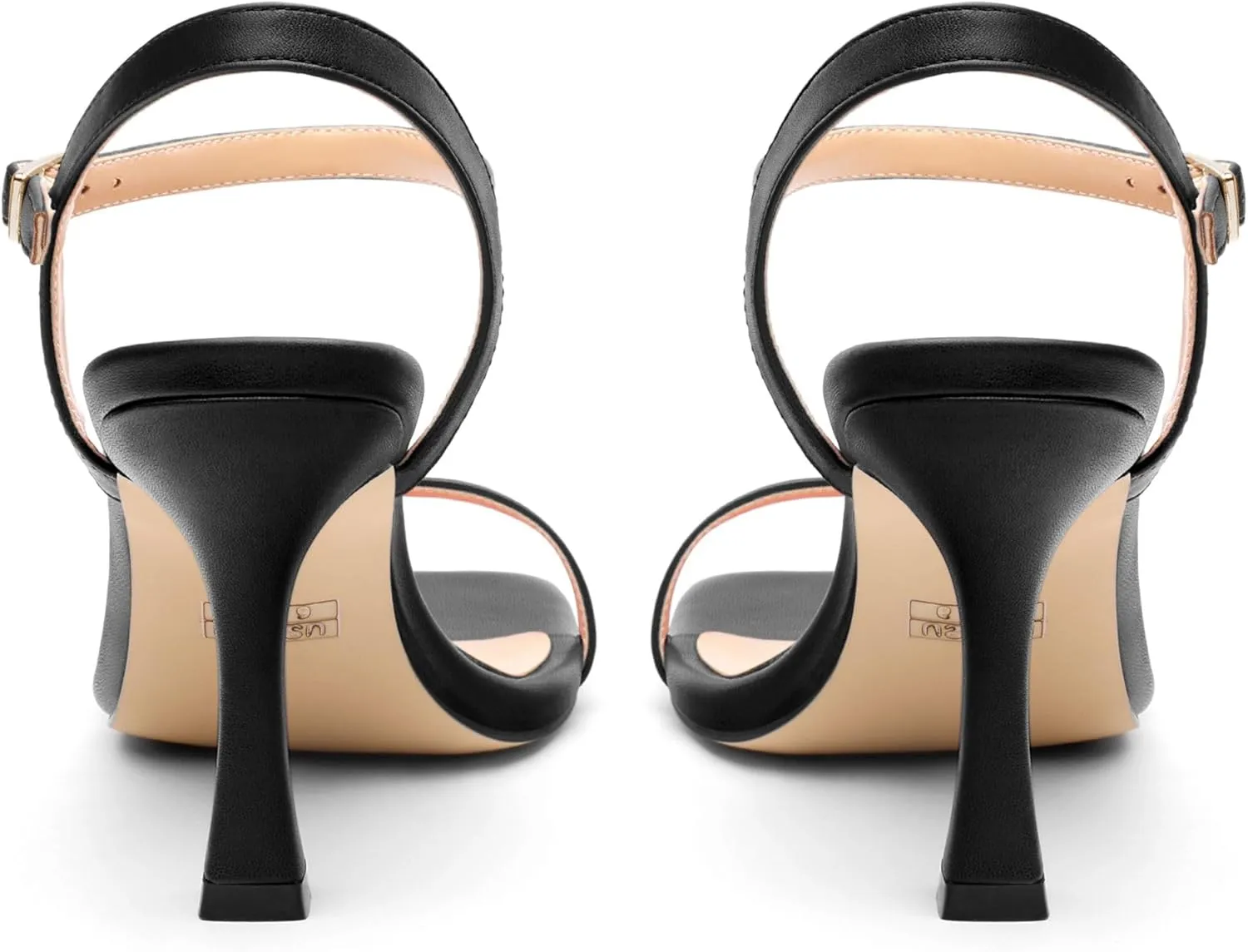 Womens Heels Sandals, Sexy Strappy Stiletto High Heel Sandals for Women Open Square Toe Adjustable Buckle Ankle Strap High Heel Sandals Prom Dress Pumps 3.35 Inch