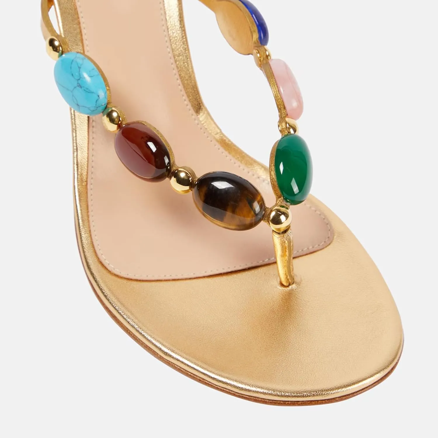 Women's Jewelled Thong Strappy Sandal Summer Mules Mid Kitten Heels Flip Flop Open Toe Fashion Wedding Party Dress Thong Shoes